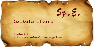Szikula Elvira névjegykártya